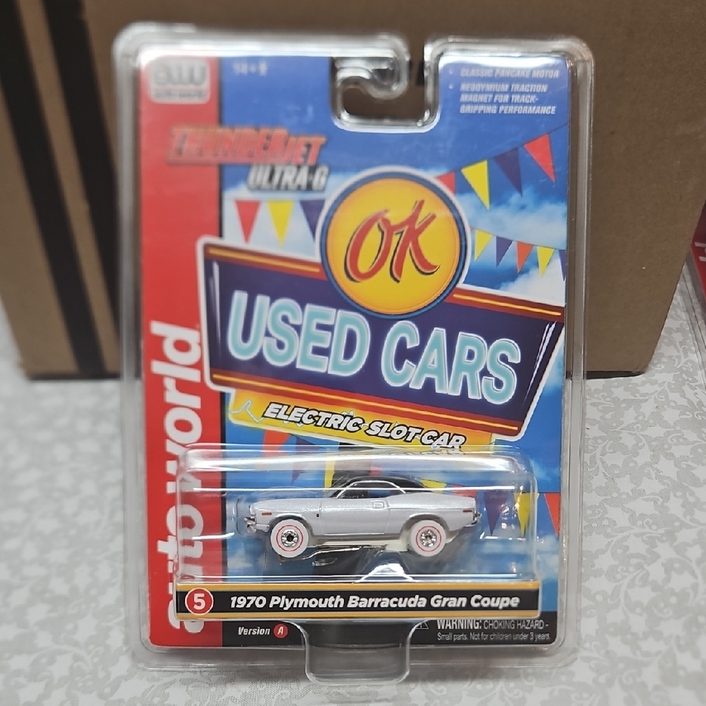 auto world 1970 Plymouth Barracuda Gran Coupe Thunderjet Ultra-G Slot Car iwheel